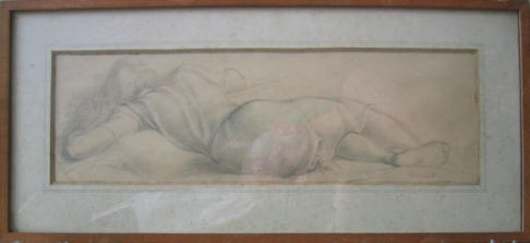 Untitled Drawing - 18.75 x 8.50 inches - Pencil