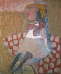 Seated Woman - 20.00 x 24.00 inches - Oil on Canvas Panel