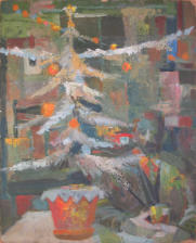 Christmas Tree - 16.00 x 20.00 inches - Oil on Board