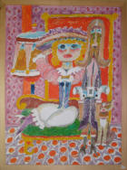 Wild Bill and Friend - 17.00 x 22.75 inches - Oil on Board