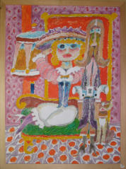 Wild Bill and Friend - 17.00 x 22.75 inches - Oil on Board