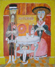Wild Bill and Friends - 20.00 x 24.00 inches - Oil on Canvas Panel