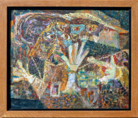 The Conspirators - 27.00 x 23.00 inches - Oil on Board