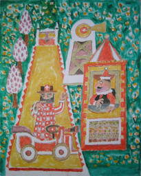 Toll Collector - 22.00 x 28.00 inches - Oil on Canvas Panel