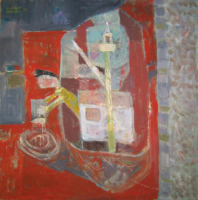 Bailing Out - 24.00 x 24.00 inches - Oil on Board