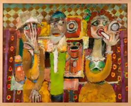 The Lipstick - 30.00 x 24.00 inches - Oil on Board