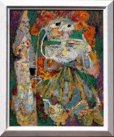 Bishop and the Actress - 22.50 x 27.25 inches - Oil on Board