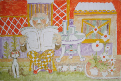 Summer Garden - 30.00 x 20.00 inches - Oil on Canvas Panel