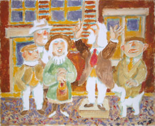 Street Preacher - 20.00 x 16.00 inches - Oil on Canvas Panel