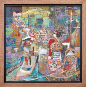 Pleasure Boats - 27.25 x 27.25 inches - Oil on Board