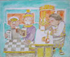 Food and Drink - 22 x 18 inches - Oil on Canvas Panel