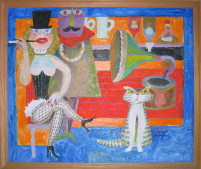 Blue Angel - 25.25 x 21.25 inches - Oil on Canvas Panel
