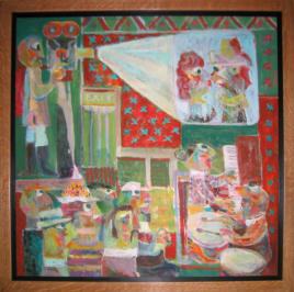 Silent Cinema - 33.25 x 33.00 inches - Oil on Board
