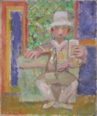 Drinker - 12.00 x 14.00 inches - Oil on Canvas
