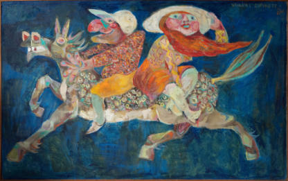 The Horsemen - 48.50 x 38.75 inches - Oil on Board