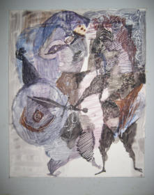 The Minotaur - 9.00 x 11.00 inches - Tempura on Board - Courtesy of Andrew Tunbridge
