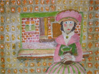 Waiting to go out - 24.00 x 18.00 inches - Oil on Canvas Panel