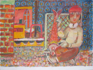 Good Catch - 24.00 x 18.00 inches - Oil on Canvas Panel