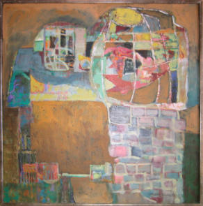 Lobster Pots - 30.75 x 30.75 inches - Oil on Canvas