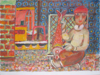 Good Catch - 24.00 x 18.00 inches - Oil on Canvas Panel