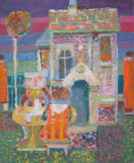 Al Fresco - 18.00 x 22.00 inches - Oil on Canvas Panel