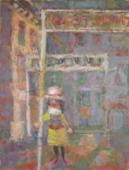 The Street - 12.00 x 16.00 inches - Oil on Board