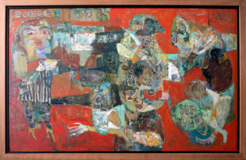Hot Coffee - 51.25 x 33.50 - Oil on Board