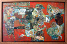 Hot Coffee - 51.25 x 33.50 - Oil on Board