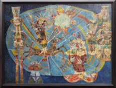 Circus - 52.00 x 40.00 inches - Oil on Board
