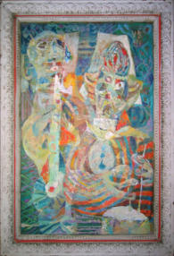 Musicians - 25.50 x 37.50 inches - Oil on Board