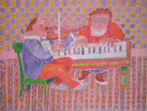 Music for Two - 20.00 x 15.00 inches - Oil on Canvas
