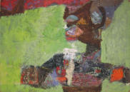 Black Girl - 14.00 x 10.00 inches - Oil on Board