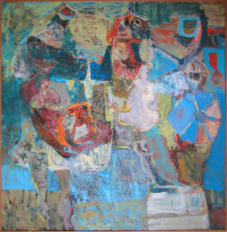 Grecian Head - 30.75 x 30.75 inches - Oil on Board