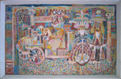 Street Scene - 30.75 x 20.00 inches - Oil on Board