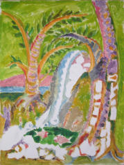 Waterfall - 18.00 x 24.00 inches - Oil on Canvas Panel
