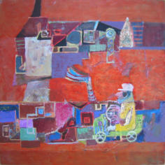 Boneshaker - 24.00 x 24.00 inches - Oil on Board
