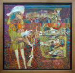 Massacre - 33.50 x 33.50 inches - Oil on Board