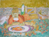 Big Fish Small Pond - 24.00 x 18.00 inches - Oil on Canvas Panel