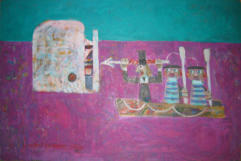 The Great White Whale - 36.00 x 24.00 inches - Oil on Board