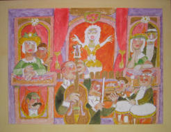 The Pit Orchestra - 26.25 x 20.25 inches - Oil on Canvas Panel