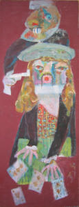 The Game's Up - 15.50 x 40.00 inches - Oil on Board