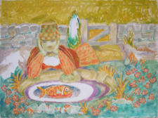 Big Fish Small Pond - 24.00 x 18.00 inches - Oil on Canvas Panel